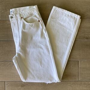 Re/Done White 90s High Rise Loose Jeans Size: 30